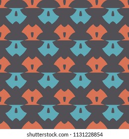 Seamless pattern with alternating geometric elements.