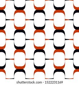 Seamless pattern with alternating ovals on a white background.