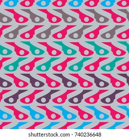 Seamless pattern with alternation geometric elements.