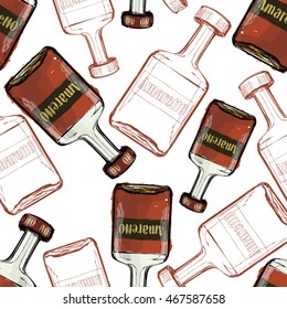 Seamless pattern with amaretto.