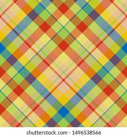 Seamless pattern in amazing bright festive colors for plaid, fabric, textile, clothes, tablecloth and other things. Vector image. 2
