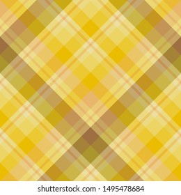Seamless pattern in amazing bright yellow and brown colors for plaid, fabric, textile, clothes, tablecloth and other things. Vector image. 2