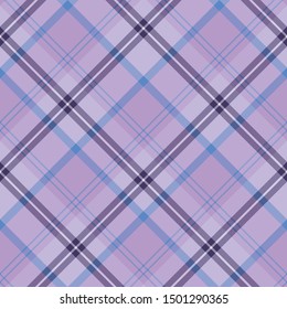 Seamless pattern in amazing evening lilac, purple and blue colors for plaid, fabric, textile, clothes, tablecloth and other things. Vector image. 2