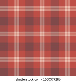 Seamless pattern in amazing festive red colors for plaid, fabric, textile, clothes, tablecloth and other things. Vector image. 

