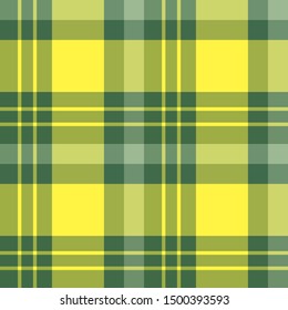 Seamless pattern in amazing green and bright yellow colors for plaid, fabric, textile, clothes, tablecloth and other things. Vector image. 