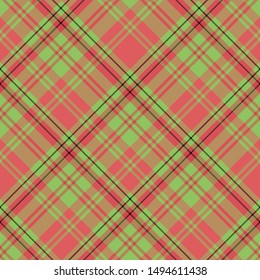 Seamless pattern in amazing red, green and black colors for plaid, fabric, textile, clothes, tablecloth and other things. 