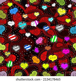 Seamless pattern amazing super cute abstract and nice picture. Vector illustration.