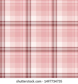 Seamless pattern in amazing warm pink colors for plaid, fabric, textile, clothes, tablecloth and other things. Vector image. 