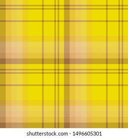 Seamless pattern in amazing yellow, brown and beige colors for plaid, fabric, textile, clothes, tablecloth and other things. Vector image. 