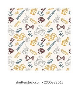 Seamless pattern american football design