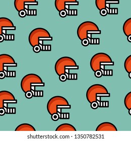 Seamless Pattern American Football Helmet. Sport Pattern Background