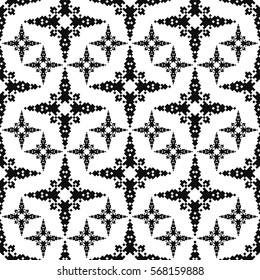 Seamless pattern with american indian style. Embroidery plaid. Dotted navajo background. Textile geo print. Tribal swatch