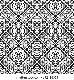 Seamless pattern with american indian style. Tribal ornament plaid. Navajo background. Textile geo print.