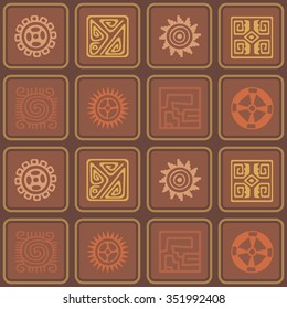 Seamless pattern with American Indians art and ethnic ornaments for your design