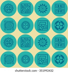 Seamless pattern with American Indians art and ethnic ornaments for your design
