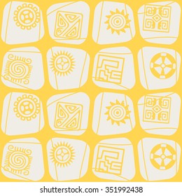 Seamless pattern with American Indians art and ethnic ornaments for your design