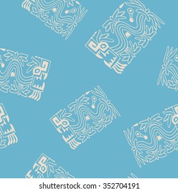 Seamless pattern with American Indians art and ethnic ornaments for your design