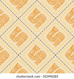 Seamless pattern with American Indians art and ethnic ornaments for your design