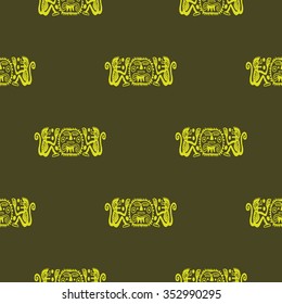 Seamless pattern with American Indians art and ethnic ornaments for your design