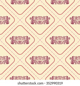 Seamless pattern with American Indians art and ethnic ornaments for your design