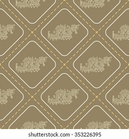Seamless pattern with American Indians art and ethnic ornaments for your design