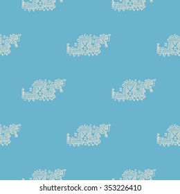 Seamless pattern with American Indians art and ethnic ornaments for your design