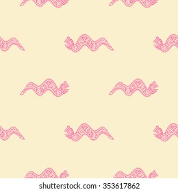 Seamless pattern with American Indians art and ethnic ornaments for your design