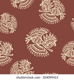 Seamless pattern with American Indians art and ethnic ornaments for your design