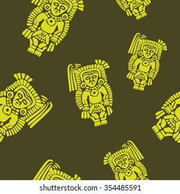Seamless pattern with American Indians art and ethnic ornaments for your design