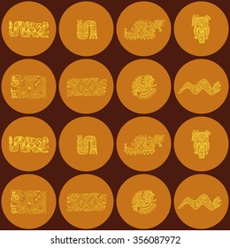 Seamless pattern with American Indians art and ethnic ornaments for your design