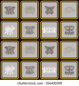 Seamless pattern with American Indians art and ethnic ornaments for your design