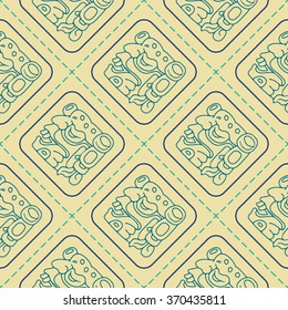 Seamless pattern with American Indians art and ethnic ornaments for your design