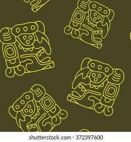 Seamless pattern with American Indians art and ethnic ornaments for your design