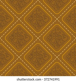 Seamless pattern with American Indians art and ethnic ornaments for your design
