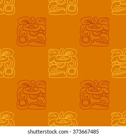 Seamless pattern with American Indians art and ethnic ornaments for your design