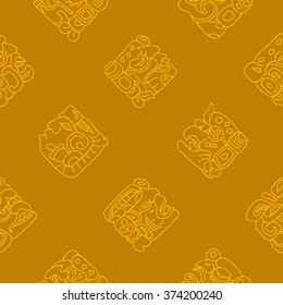 Seamless pattern with American Indians art and ethnic ornaments for your design