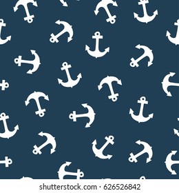 Seamless pattern with anchor. Can be used for textile, website background, book cover, packaging.