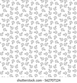 Seamless pattern with anchors. Ongoing backgrounds of marine theme.