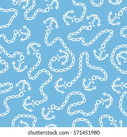 Seamless pattern with anchors. Ongoing backgrounds of marine theme.