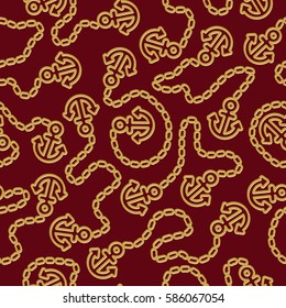 Seamless pattern with anchors. Ongoing backgrounds of marine theme.