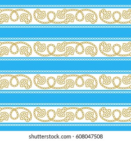 Seamless pattern with anchors. Ongoing backgrounds of marine theme.