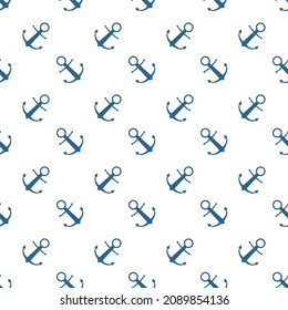 Nahtloses Muster mit Ankern, Vektorgrafik.
