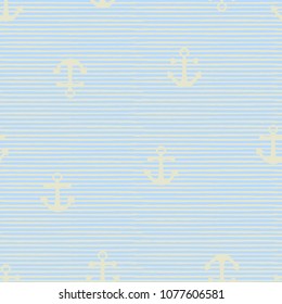 seamless pattern with anchors. Vectorillustration