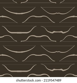 Seamless pattern with ancien tranged weapon bows for your project