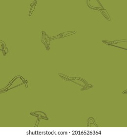 Seamless pattern with ancient brooch fibula for your project