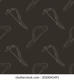 Seamless pattern with ancient brooch fibula for your project