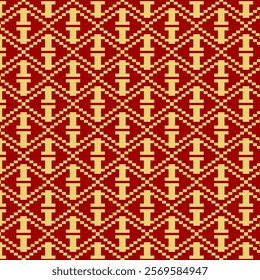Seamless Pattern in Ancient Chinese Style. Traditional Chinese Vector Art