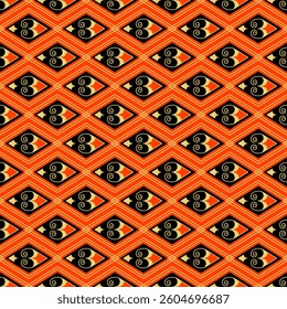 Seamless Pattern in Ancient Chinese Style. Traditional Chinese Vector Art