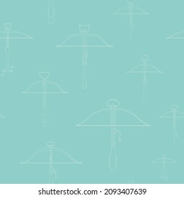 Seamless pattern with ancient Crossbows for your project