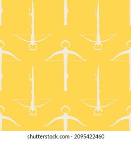 Seamless pattern with ancient Crossbows for your project